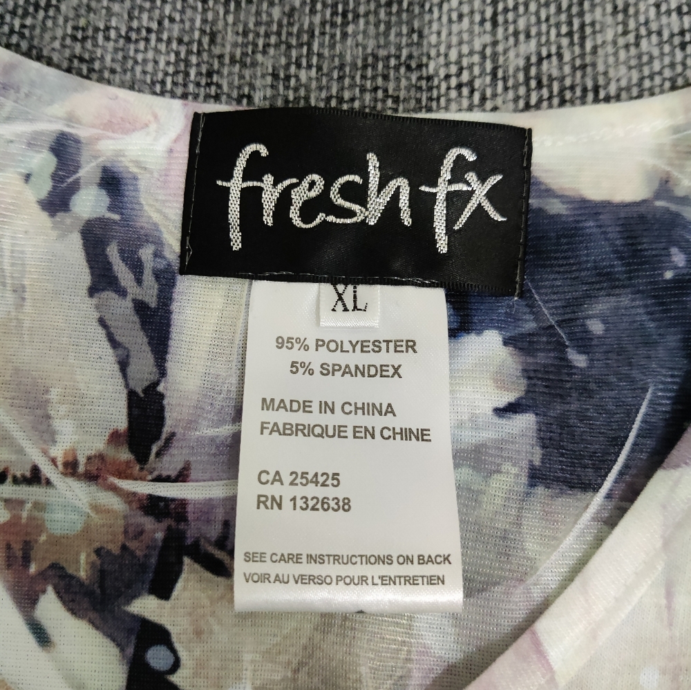 Fresh FX Floral Sleeveless Layered Tunic Top - Size XL - Picture 4 of 5